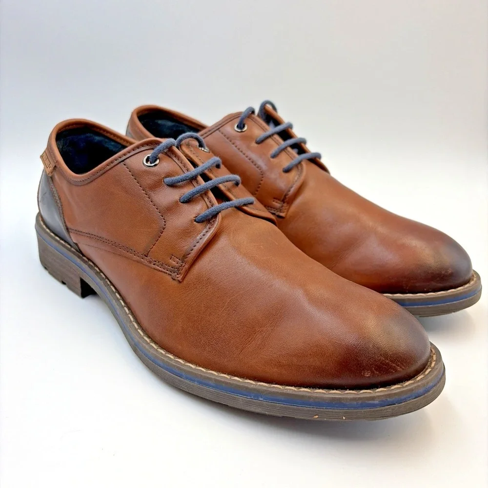 Pikolinos York Oxfords Men's Lace Up Brown Leather Shoes EU 42 US 8.5 Portugal